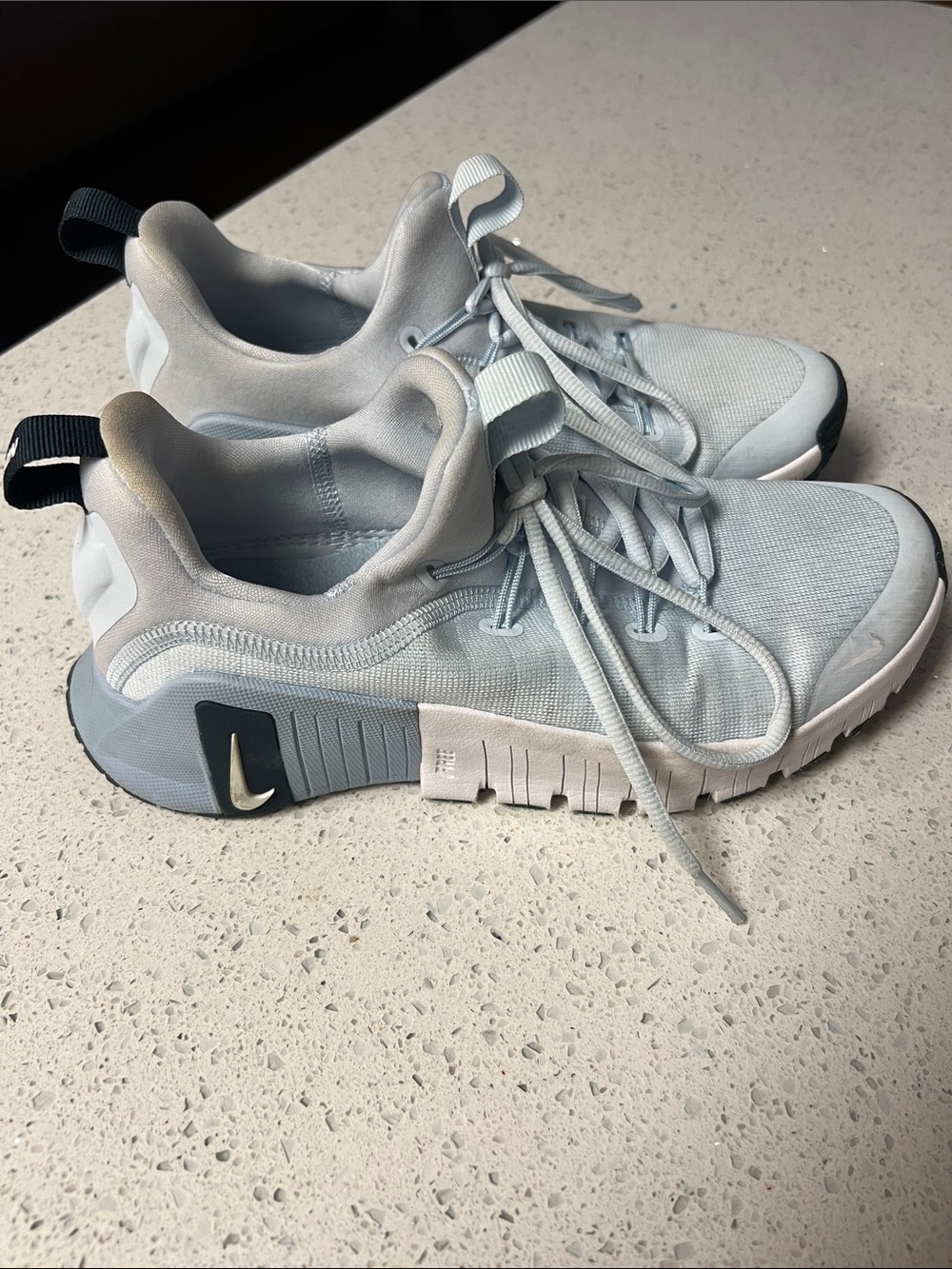 Nike Light Blue & White Free Metcon 6